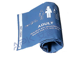 A-XT-07 Blue TPU Adult Bladder Cuff, Double Hose(Bladder 13.1x23.5cm, Limb cir=25~35cm)